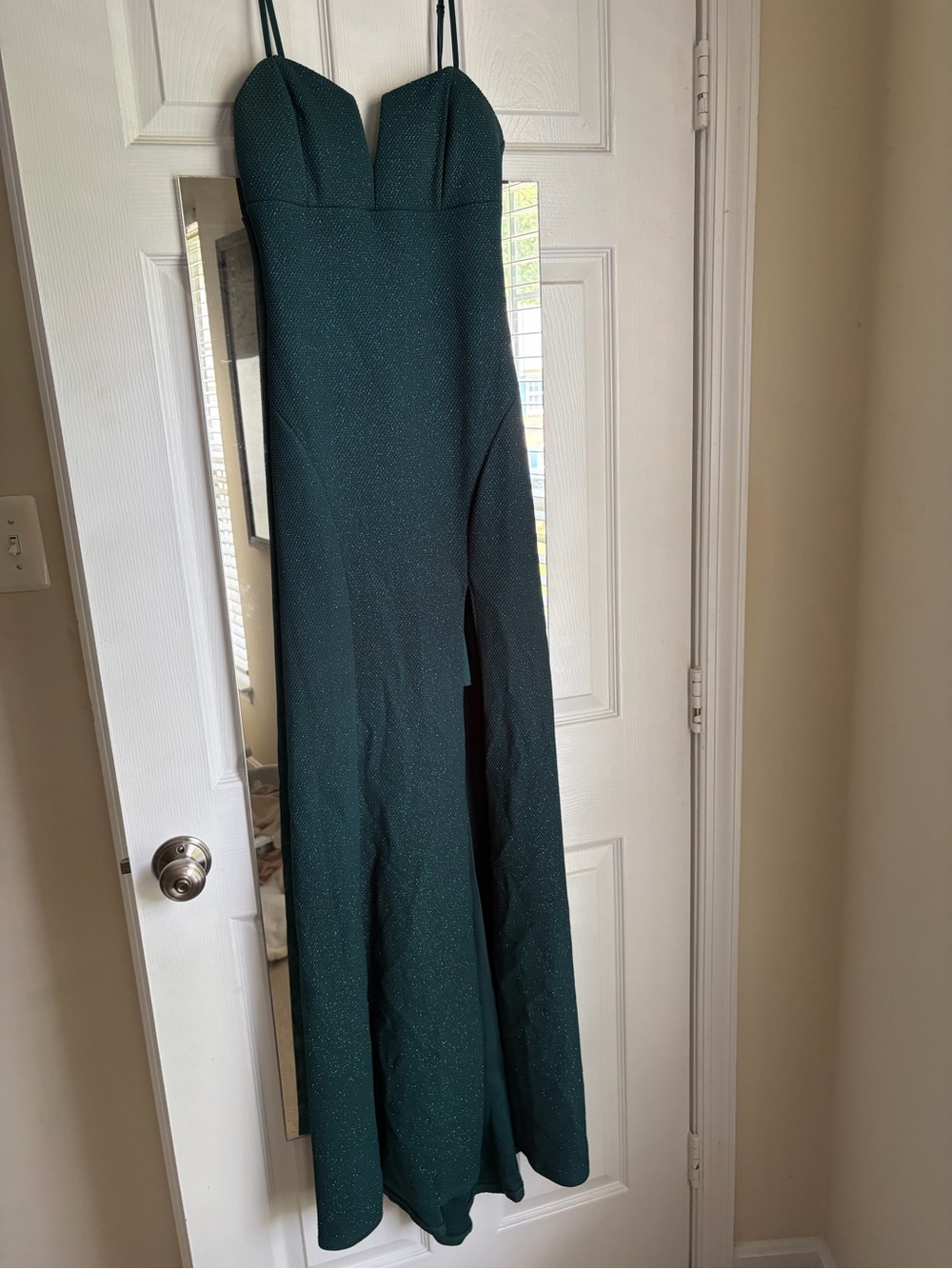 Elegant Dark Green Evening Jumpsuit
